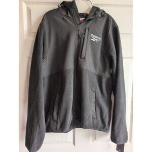 Reebok Men's Size Medium Softshell Jacket Charcoal Black Full Zip OMRB1293